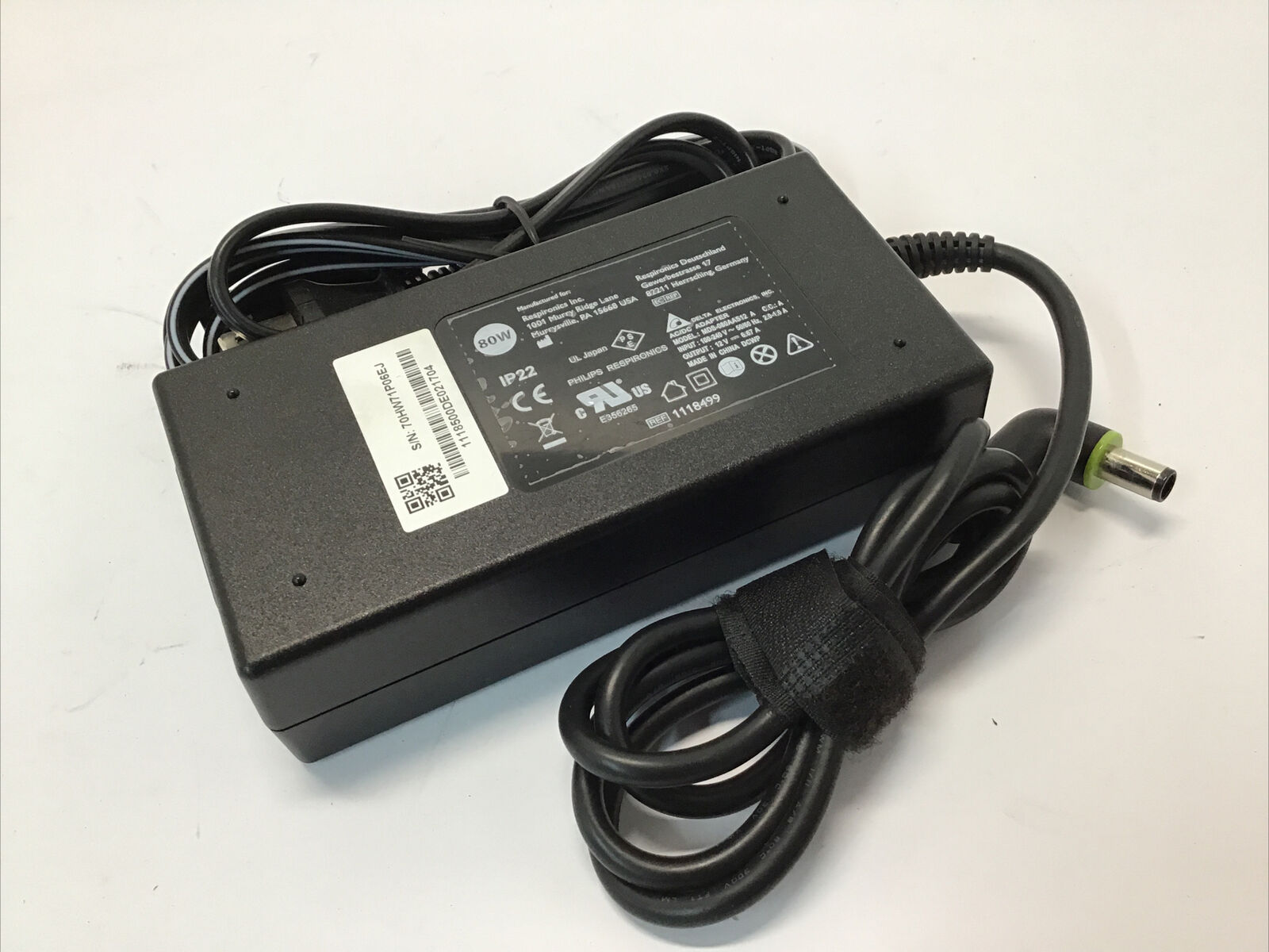 Philips Respironics 80W AC Power Supply Adapter 12V 6.67A CPAP MDS-080AAS12 A T
